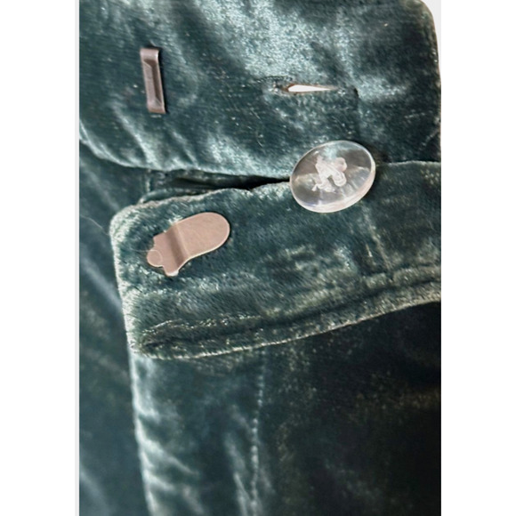 A New Day Green Velvet High Rise Straight Leg Dress Pants Size 6 Holiday - Picture 6 of 8